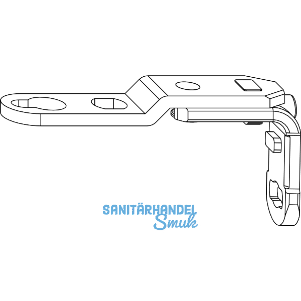 MACO MM Drehbandarm AS/PVC/DTuni f�r Dreh-Kippbandstulp 120 kg, silber (202271)