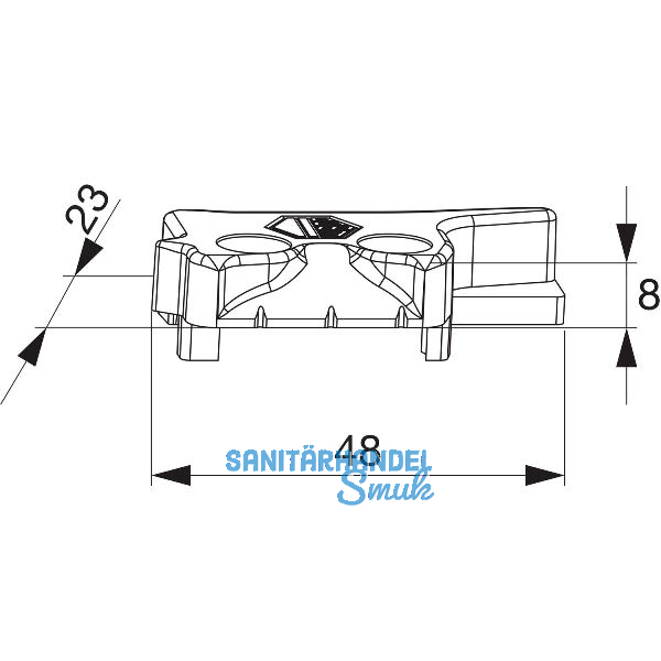 MACO MM Hebeteil PVC 12/20-13, REHAU, links, silber (356351)