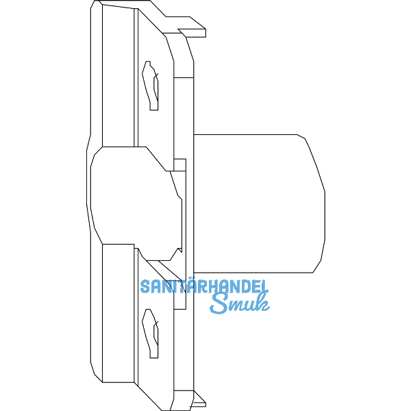 MACO Anpressverschluss einbohrbar Rahmenteil, Euronut 20 mm 9V (94088)