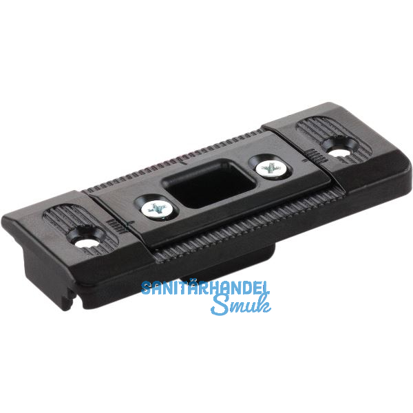 Schlie�teil f�r Bodenschwelle EIFEL T, 80 x 32 mm, Zinkdruckguss schwarz