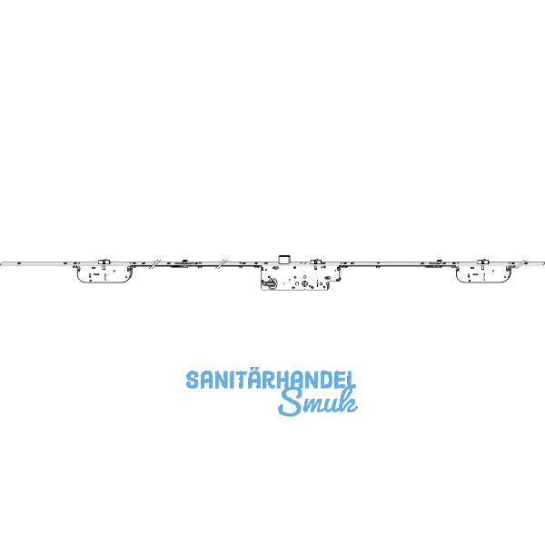 Mehrfachverriegelungsschloss Z-TF 2M/3B, DM 55, VK 8, PZ, Stahl verzinkt