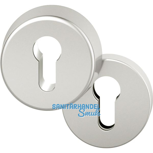 FSB Sicherheits-Zylinderrosette rund, Aluminium silber eloxiert
