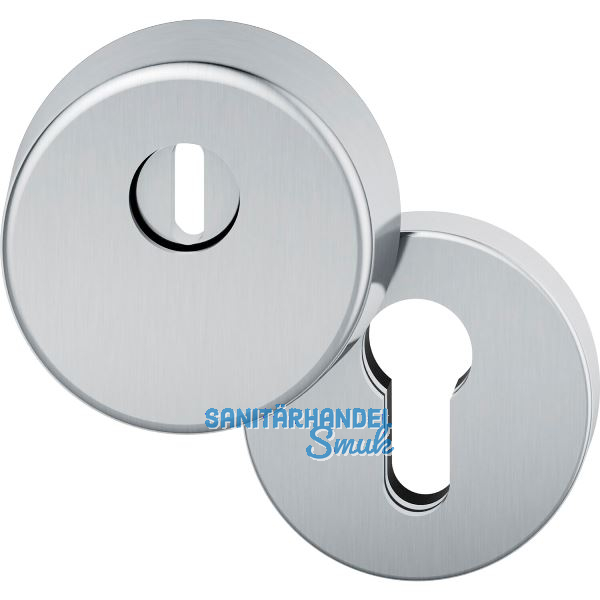 FSB Sicherheits-Zylinderrosette rund mit Kernziehschutz, Edelstahl matt