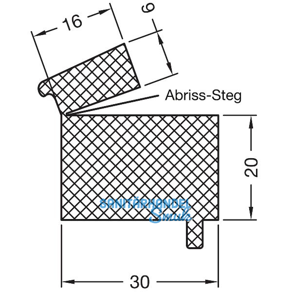 GUTMANN Weser Dichtst�ckprofil TD 20/9 L=1000 mm EPDM schwarz