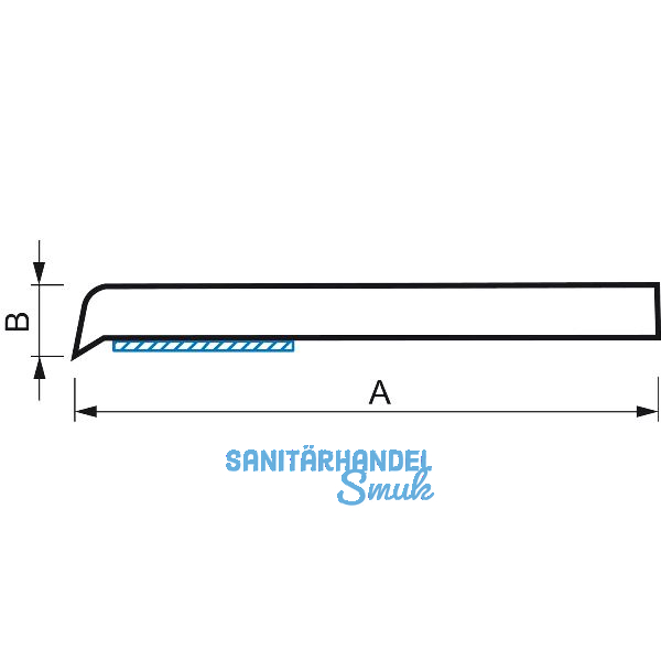 Flachleiste ohne Lippe 40mm selbstklebend, wei�