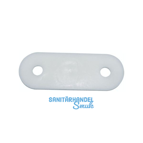 Unterlegplatte rund zu Schlie�blech, St�rke 2 mm, Kunststoff wei�