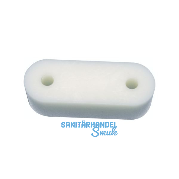 Unterlegplatte rund zu Schlie�blech, St�rke 14 mm, Kunststoff wei�