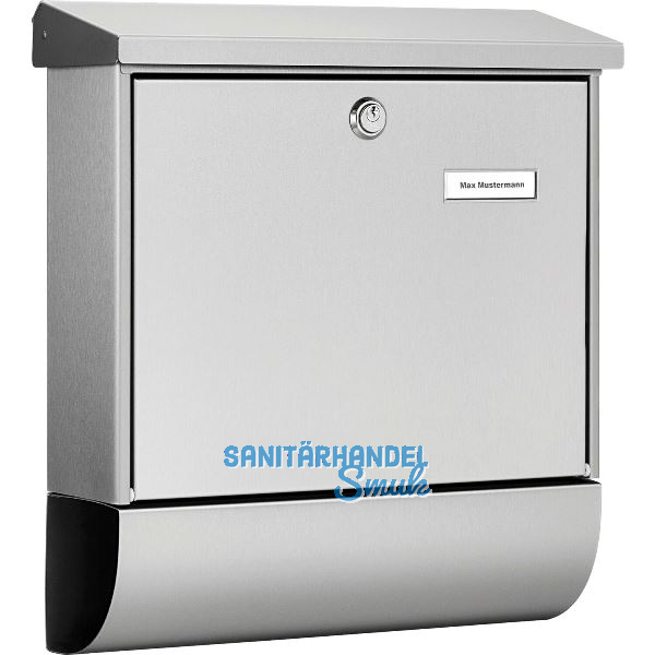 BURG Briefkasten AMRUM-SET - mit Zeitungsbox, Edelstahl rostfrei