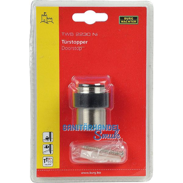 BURG-W�CHTER Boden- und Wandt�rpuffer TWB 2230 SB, Edelstahl geb�rstet