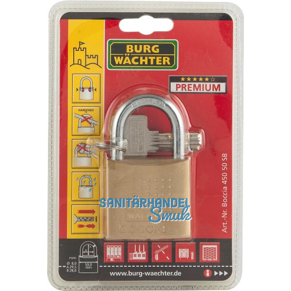 BURG-W�CHTER Vorhangschloss Boccia verschiedensperrend, 40 mm SB