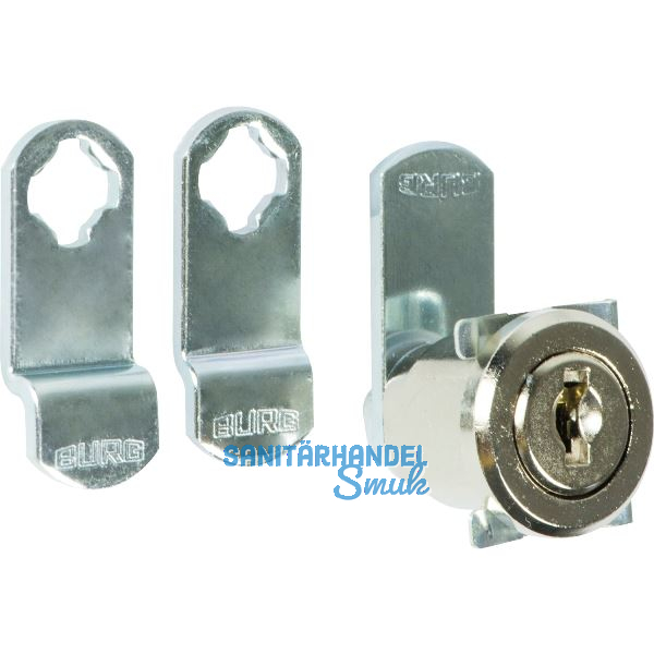 BURG Universalzylinder ZS 82, Materialst�rke 1-2 + 4-5 mm, verchromt