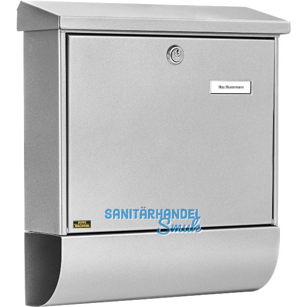 BURG Briefkasten VARIO-SET - mit Zeitungsbox, Stahl verzinkt silberf�rbig