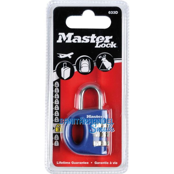 MASTER LOCK Vorhangschloss 633 EURD Zahlenschloss, 32 mm, bunt, SB