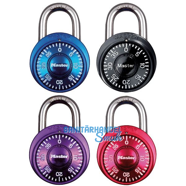 MASTER LOCK Vorhangschloss 1533 EURD Tresor Zahlenschloss, 40 mm, bunt, SB