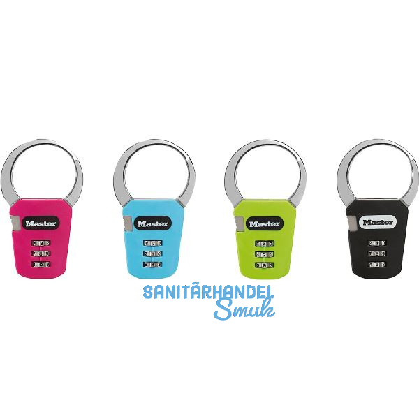 MASTER LOCK Karabinerschloss Ring 84 mm mit Zahlenkombination SB