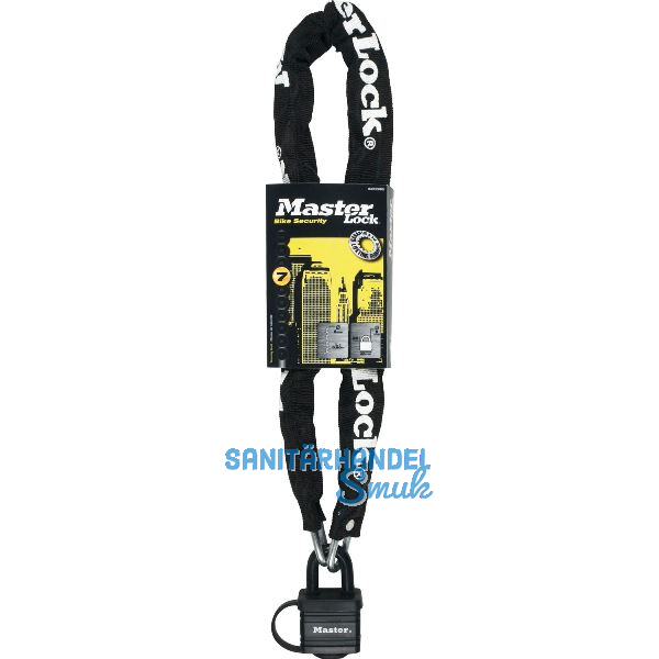 MASTER LOCK Kette 8390 EURDPRO mit Nylon�b. schw. inkl. Vorhangschloss 900 mm SB