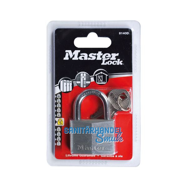 MASTER LOCK Vorhangschloss 9140 EURD Alu. Finish, Br. 40 mm, verschiedensp. SB