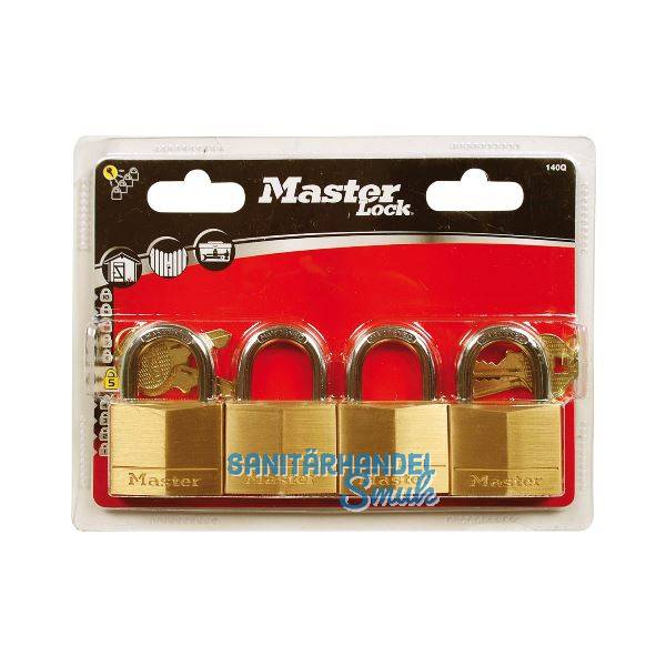 MASTER LOCK Vorhangschloss 140 EURQ Messing, Breite 40 mm, gleichsperrend SB-4