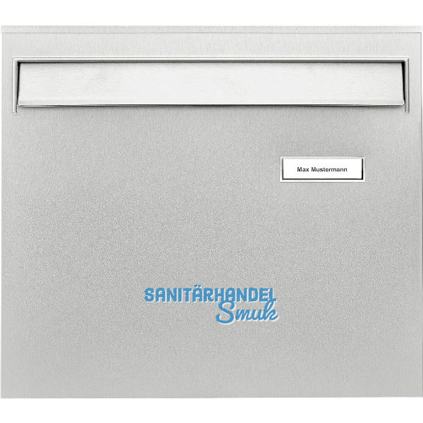 BURG Zaunbriefkasten BORKUM mit r�ckw�rtiger Einwurfklappe, Edelstahl rostfrei