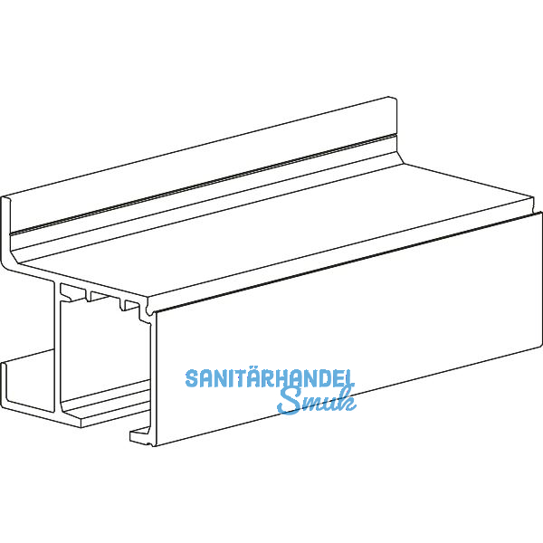 TERNO Laufschiene 1359 Wandmontage L=3000 mm auf Ma� geschnitten silber