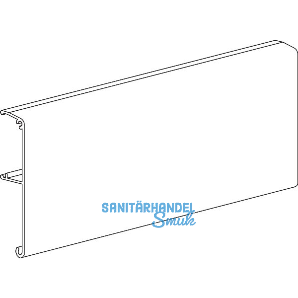 TERNO Clipblende 1380 schmal f�r Holz L=3000 mm auf Ma� silber