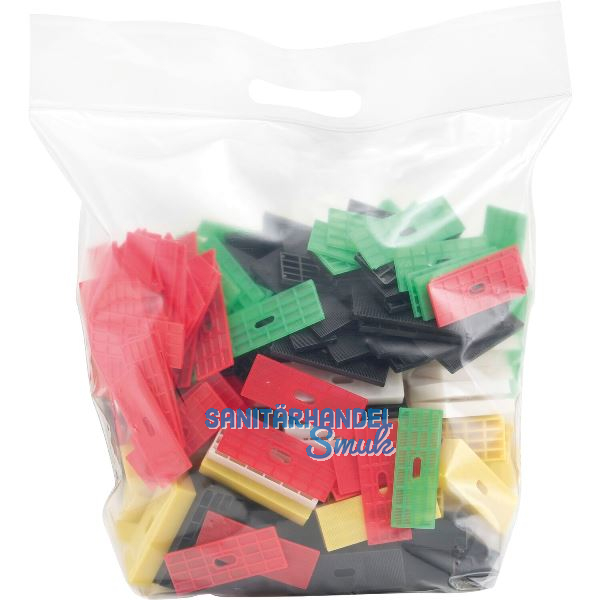 GV Beutel Unterlegplatte 60x40mm, 300 Stk. sortiert