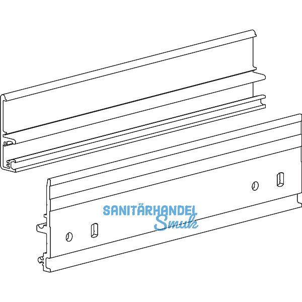 TERNO Diva Fluid Laufschienen-Set inkl. Wand-/T�rseite L=3000 mm schwarz