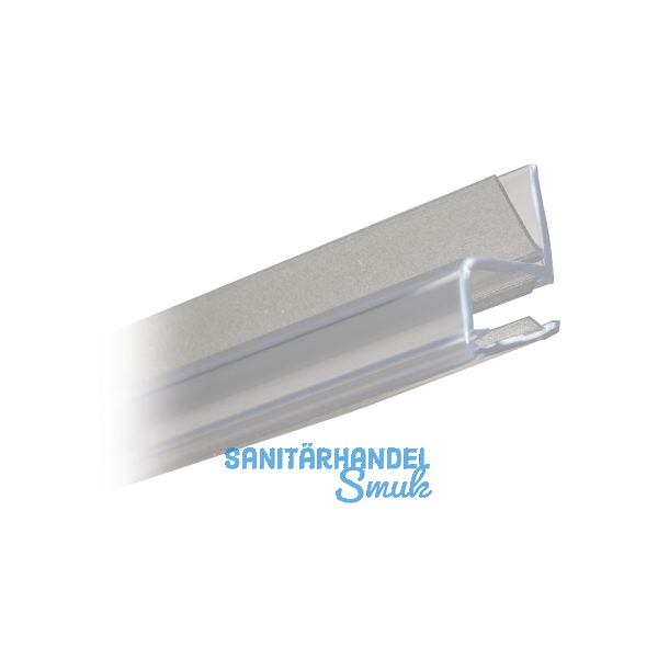 Eckanschlagprofil 90� f�r 6 - 8 mm, L�nge 2500 mm, transparent