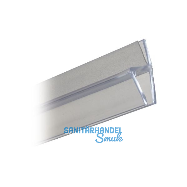 Frontanschlagprofil 180 Grad, f�r 6 - 8 mm, L�nge 2500 mm, transparent 69051