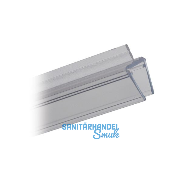 Wasserabweisprofil m. Lippe f. Serie Fit f. 6-8 mm, 2500 mm, transparent (69106)