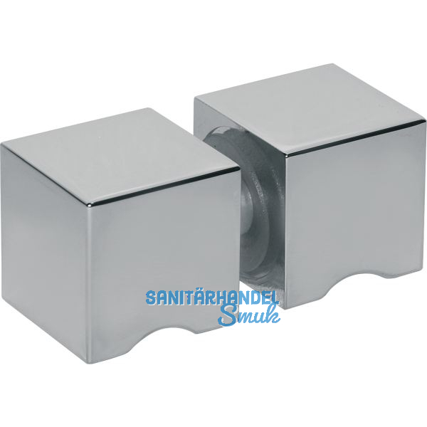 Duscht�rknopf DTKL 20, beidseitig, 30 x 30 x 30 mm, Messing verchromt poliert