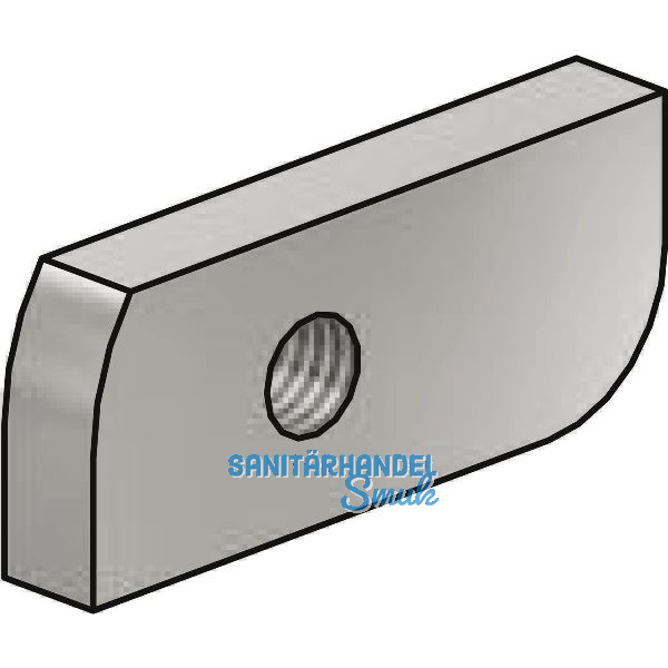 Hammerkopfmutter AL-Office-H-L-12, Aluminium roh