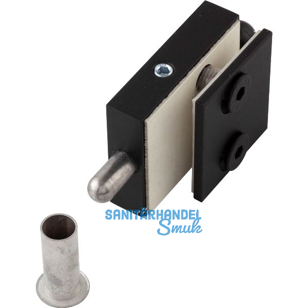 DORMA-Glas Feststellriegel 12.318 mit Bodenbuchse f�r 8-10mmGlas, schwarz matt