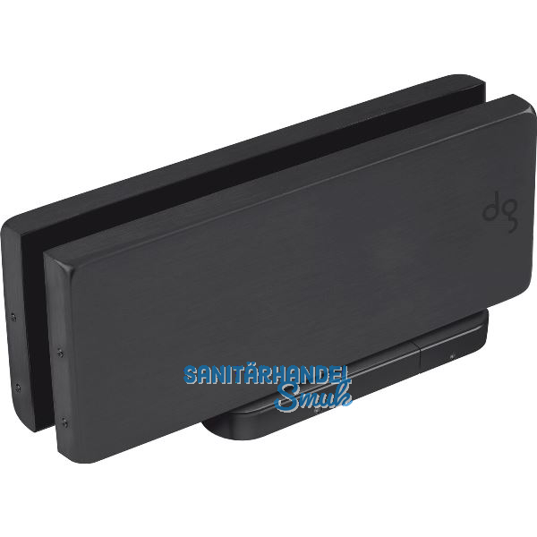 DORMA-Glas Unterer Eckbeschlag Universal MotionNG33, schwarz RAL9005