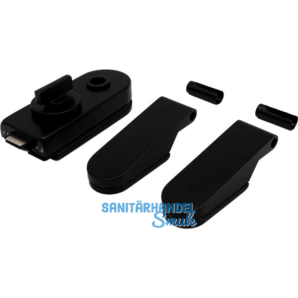 Beschlagsgarnitur Studio Rondo WC, Alu schwarz matt RAL 9005 (10.106)