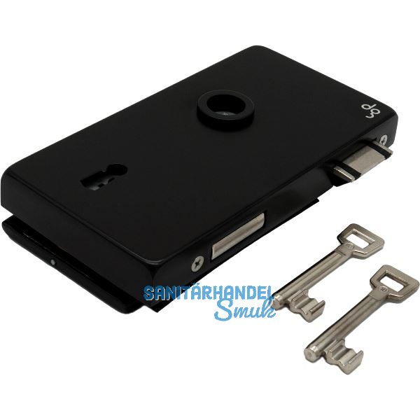 Schloss JUNIOR OFFICE CLASSIC BB m.2 Schl�sseln,links, schwarz matt (11.282)