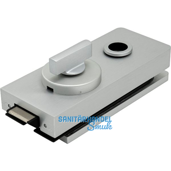 Schloss Studio 1121 WC m. Riegelolive, Glas 8 mm, Alu silber eloxiert (10.154)