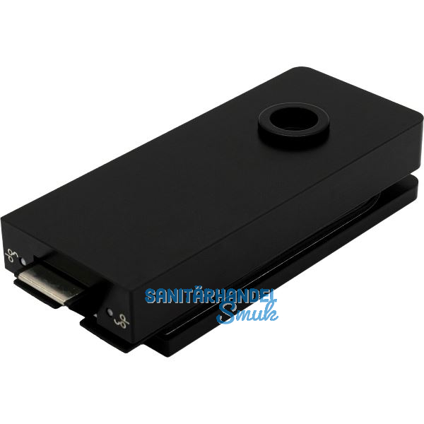 Schloss Studio 1121 unversperrbar, Glas 8 mm, Alu schwarz RAL 9005 (10.150)