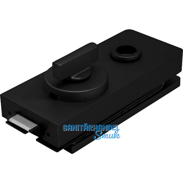 Schloss Studio 1121 WC m. Riegelolive, Glas 8 mm, Alu schwarz RAL 9005 (10.154)