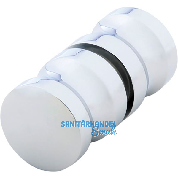 DORMA-Glas Duscht�rknopf rund, � 37,5 mm, Aluminium glanzverchromt