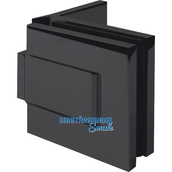 DORMA-Glas Duscht�rband MORANO S1 90� Glas-Wand, Messing schwarz matt RAL 9005