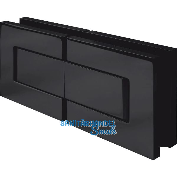 DORMA-Glas Duscht�rband MORANO S1 180� Glas-Glas, Messing schwarz matt RAL 9005