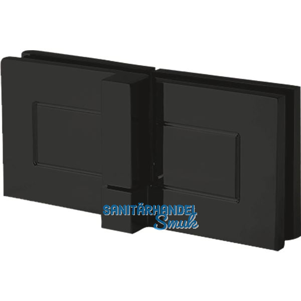 DORMA-Glas Duscht�rband TANORA S2 180� Glas-Glas, links, Messing schwarz matt