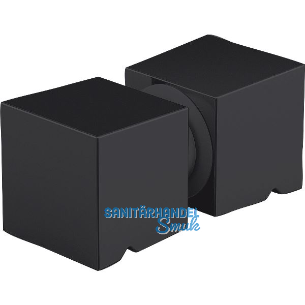DORMA-Glas Duscht�rknopf eckig, 32 x 32 mm, Aluminium schwarz matt RAL9005