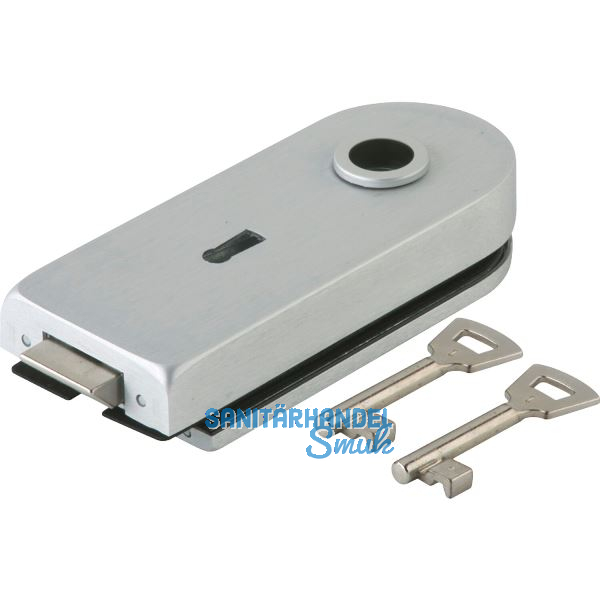 Schloss Studio Rondo BB m. 2 Schl�sseln, Glas 8 mm, silber eloxiert (10.203)