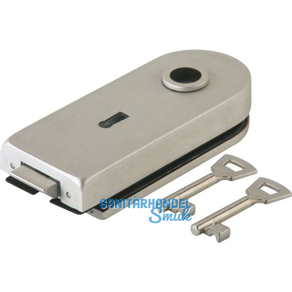 Schloss Studio Rondo BB m. 2 Schl�sseln, Glas 8 mm, Edelstahl-Effekt (10.203)