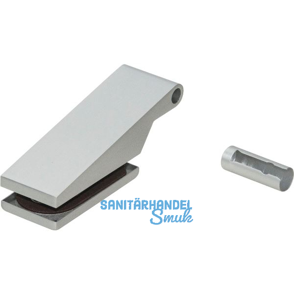 DORMA-Glas Bandoberteil mit H�lse Studio Classic 10.021, silber eloxiert