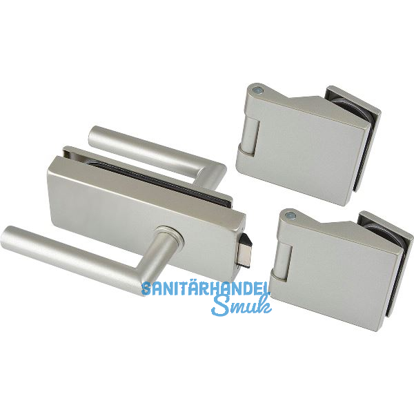 Beschlagsgarnitur Classic, unversperrbar, Aluminium Edelstahl-Effekt