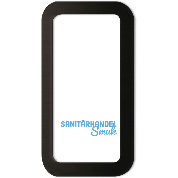 Muschelgriff eckig 120x65mm, selbstklebend, Aluminium schwarz matt