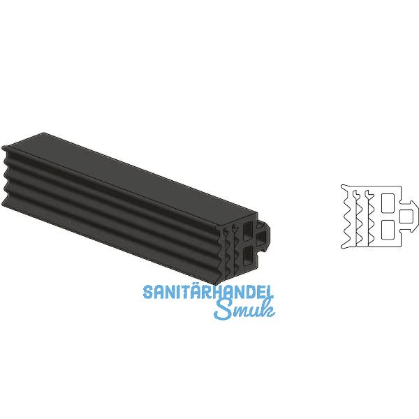 Dichtung Basisprofil AL-EPDM 8/10/12, Kunststoff grau